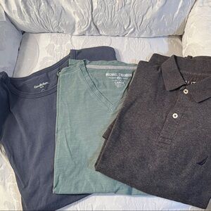 Men's Short Sleeve Shirt Bundle - Blue, Green, Gray